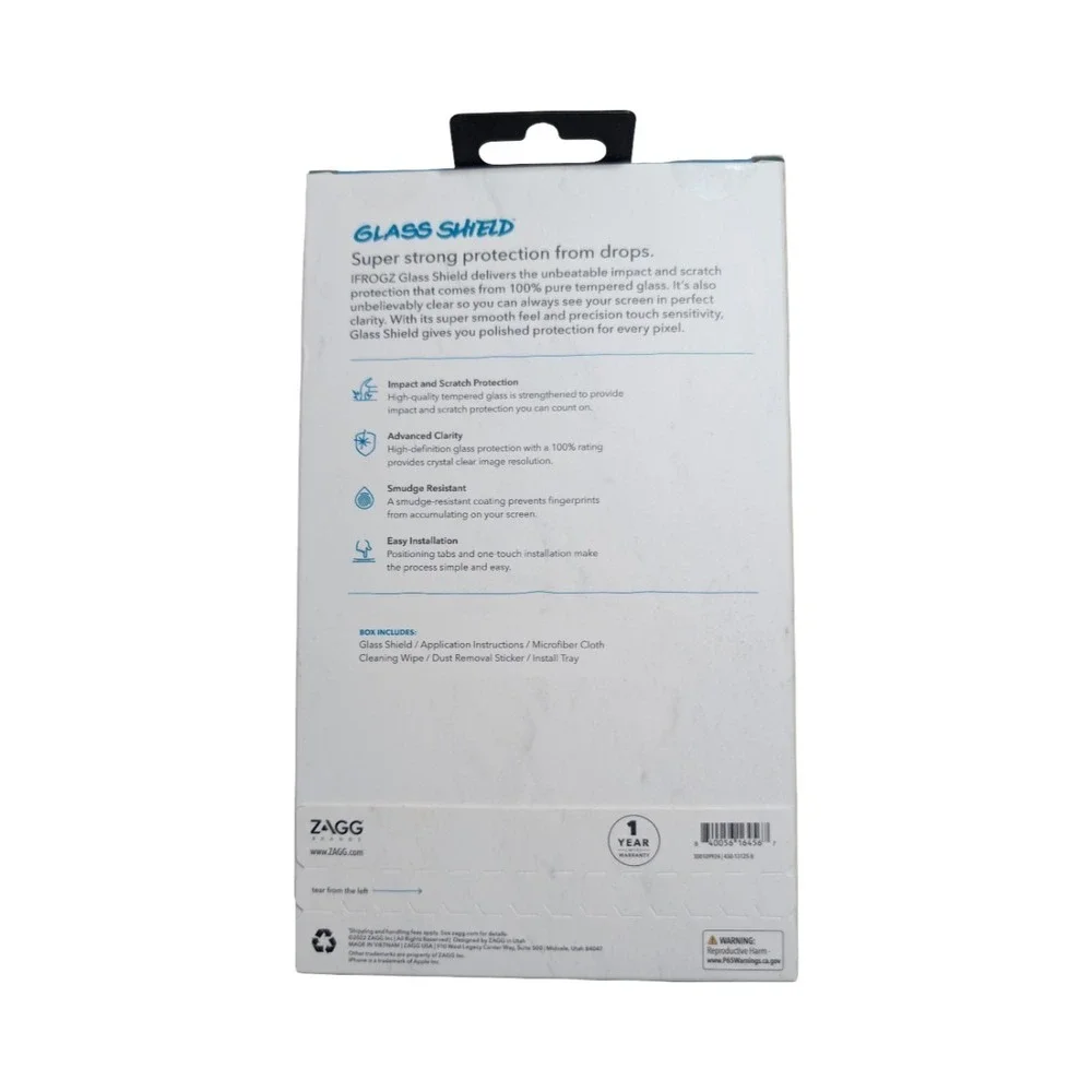 Aa9-N Zagg Glass Shield Tempered Glass Screen Protector Apple iPhone 14 Pro‎ Max